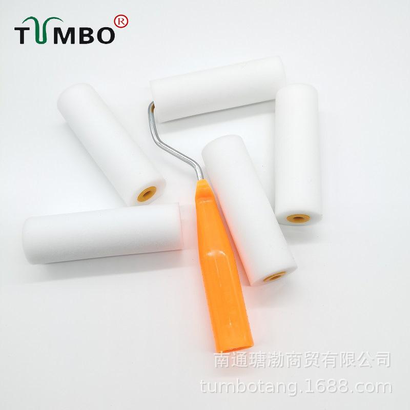 

4-inch Latex Paint Sponge Roller Brush for Art and Water-Based Painting 5 Sponge Heads + 1 Handle