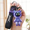 6cm Cartoon Lightning Bear Keychain Cute Astronaut Bear Doll Keyring Bag Pendant Couple Car Keyholder Creative Bag Charm Accessories
