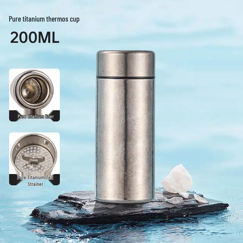Premium Insulated Pure Titanium Tea Cup – Portable, Engraved, Customizable Gift