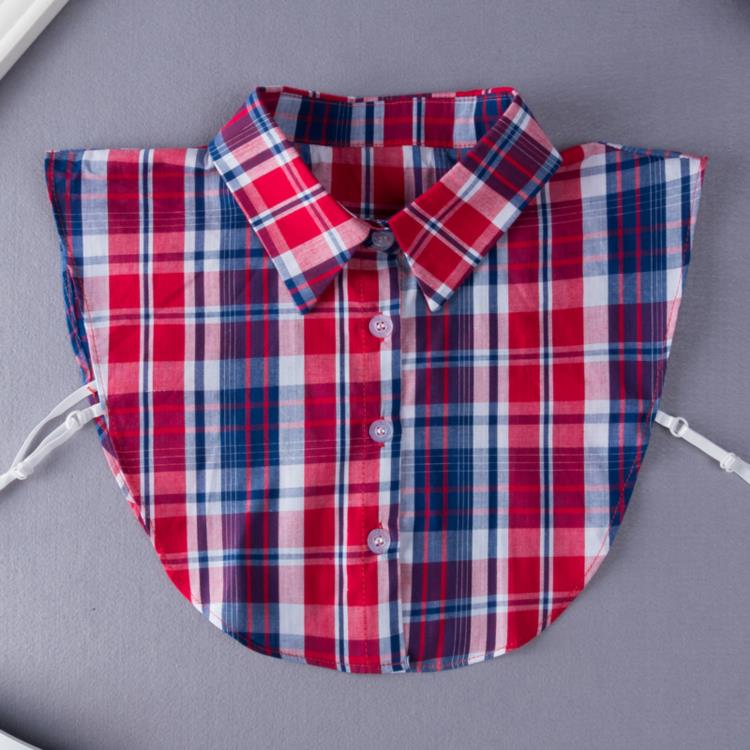 Plaid Fake Collar Female Ladies Detachable Collars For Women Detachable Lapel Shirt False Collars Woman False Blouse Neckwear