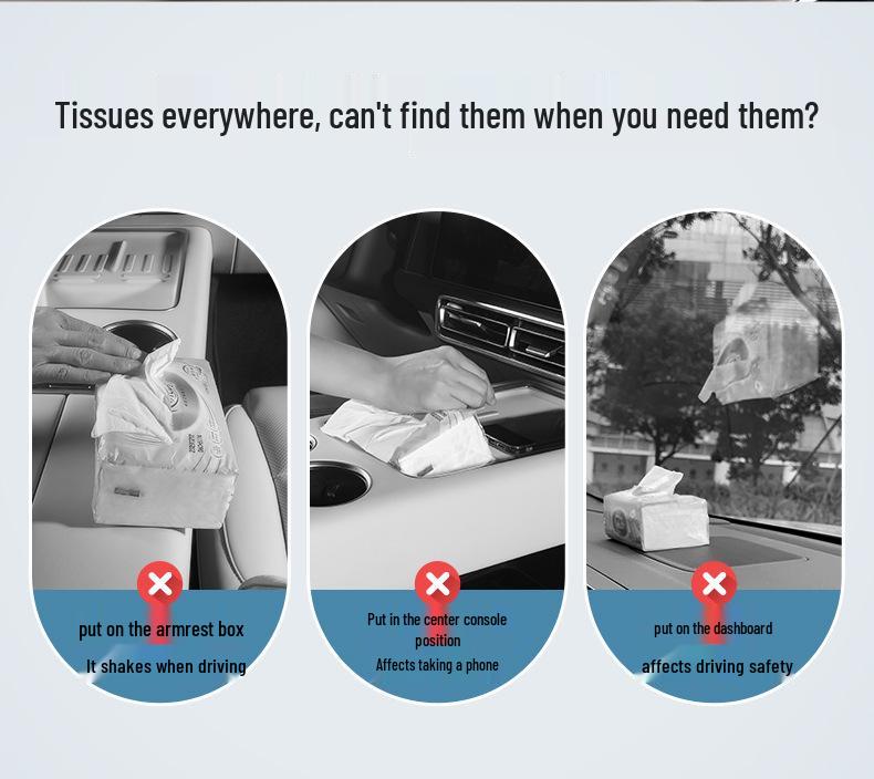 Ideal I8L6L7L8L9MEGAONE Refresh Edition Car Tissue Box - Hanging, Convenient Paper Dispenser