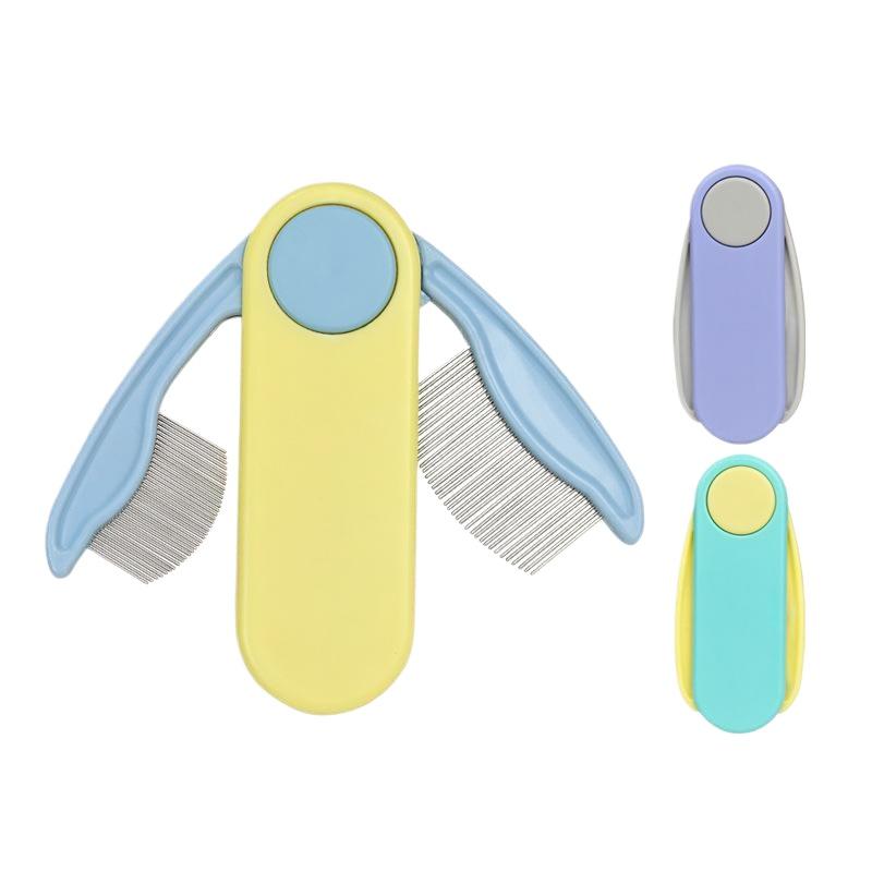 Flea Removal Comb Dog Cat Fine Teeth Detangling Grooming Tool Folding Pocket Comb for Home and Travel