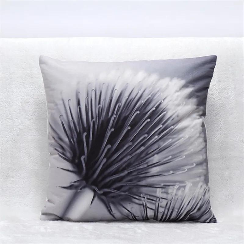 45x45cm White Linen Fabric Printed Pillow Cover Home Sofa Chair Cushion  Christmas Decoration 45x45cm
