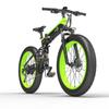 BEZIOR X1500 Skladací elektrický bicykel do každého terénu 1500W motor 48V12.8AH batéria Mestský vonkajší elektrický bicykel 26-palcové terénne pneumatiky E-horský bicykel