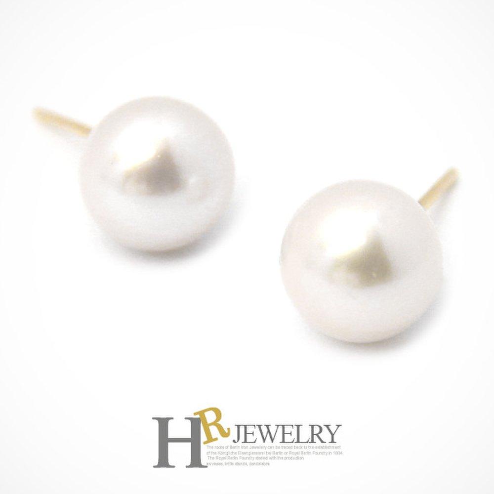 

14K Authentic) Elegant) Pretty (Hr) 14K Natural Freshwater Pearl Earrings (7mm)