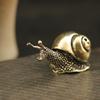 Snail Solid Brass Ornaments Tea Pet Vintage Copper Simulation Toy Decorations