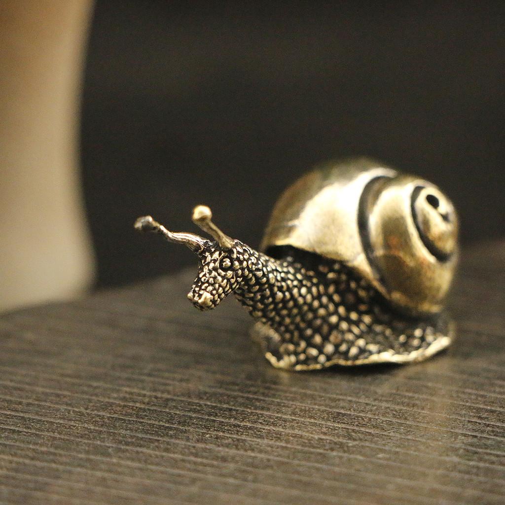 Snail Solid Brass Ornaments Tea Pet Vintage Copper Simulation Toy Decorations