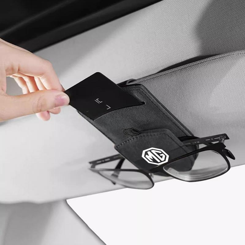 Car Sun Visor Glasses Box Sunglasses Clip Card Ticket Holder For MG HS MG4 EV Cyber X MARVEL R ZS ES5 ONE Cyberster MG3 MG5 MG7 bfl2