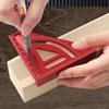 Woodworking Square Protractor Aluminum Alloy Miter Triangle Ruler  For Engineer Carpenter