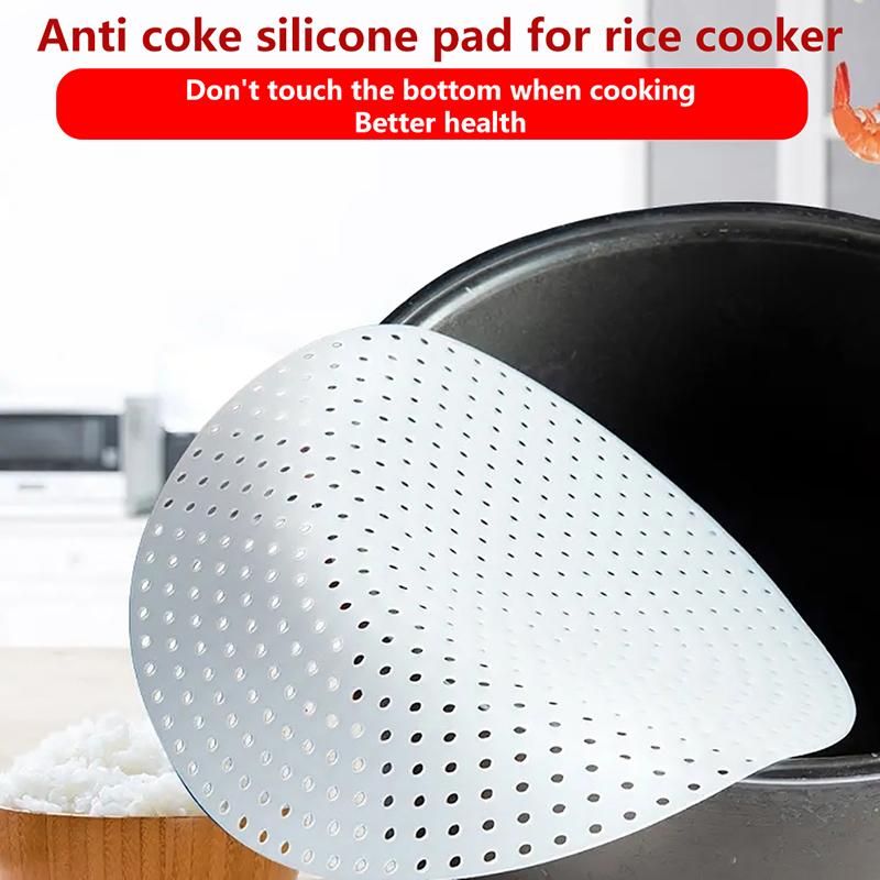 1Pc White Round Rice Steamer Mat Paper Silicone Thickened Non Stick Pads Buns Baking Pastry Mesh Mat Cooking Tools