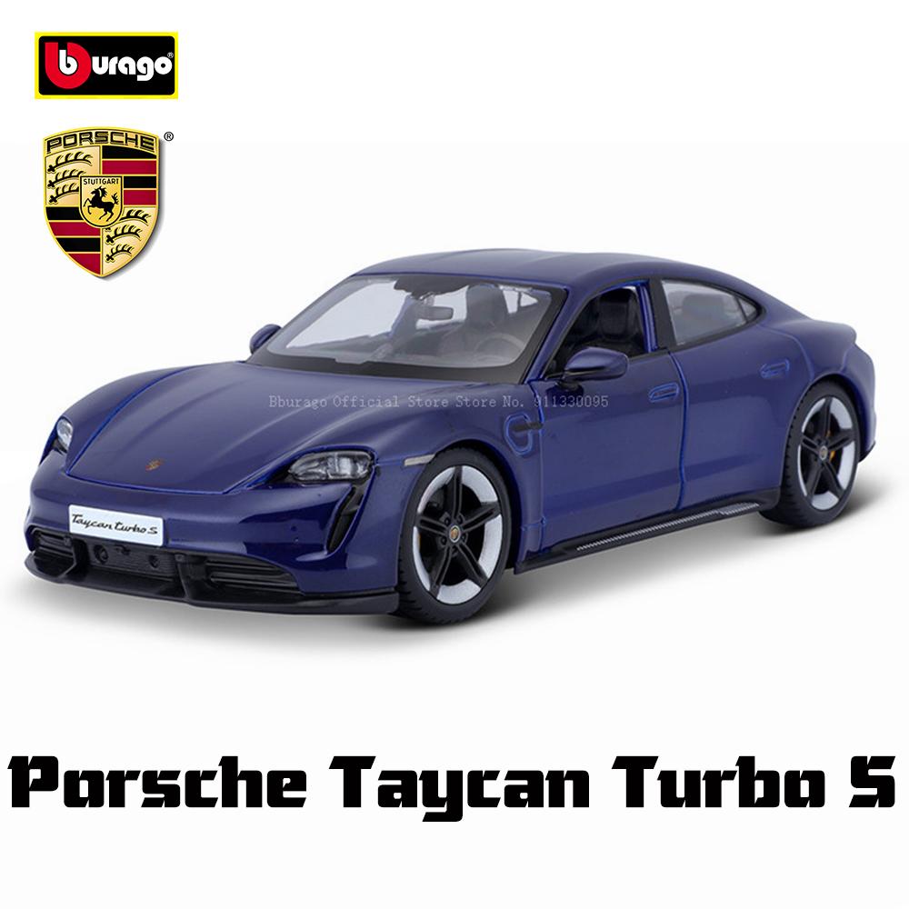 AKEZM1 Bburago 1:24 Porsche 911 GT3 Taycan Turbo S 718 Boxster simulation alloy car model crafts decoration collection toy tools gift