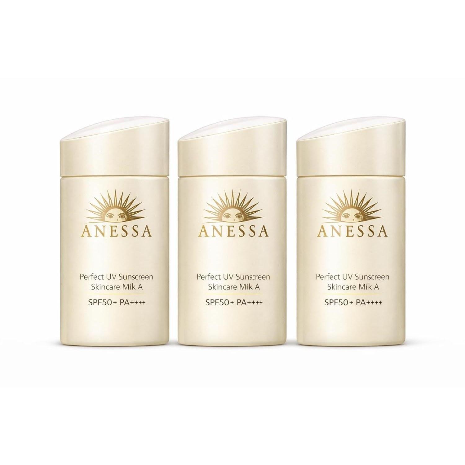 ANESSA Perfect UV Skin Care Milk Sunscreen Citrus Soap Scent 60mL (set 3)