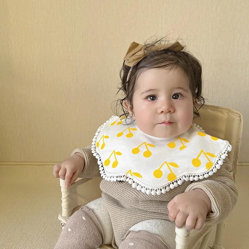 

Pure Cotton Baby Burp Cloths Drool Towel Petals 360 Degrees Can Rotate Baby Bib Bib Saliva Towel Maternal and Child Supplies