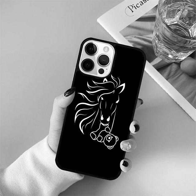 Horse Animal Paint Drawing Phone Case Cover For iPhone 17 Air 15 16 14 13 12 Pro Max 11 Pro Max Plus Coque Shell