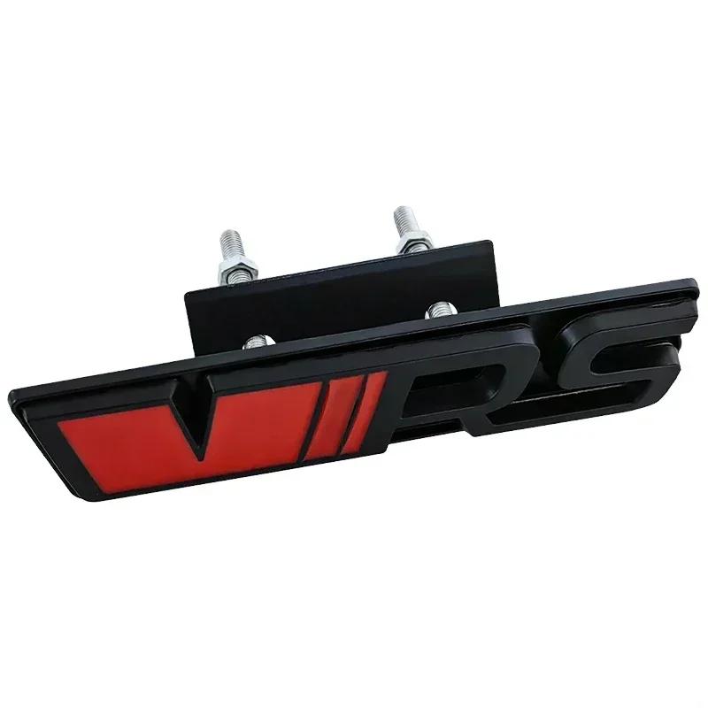 1Pc Metal VRS Logo Emblem VRS Letters Car Front Grille Rear Trunk Emblem Badge Sticker Accessories