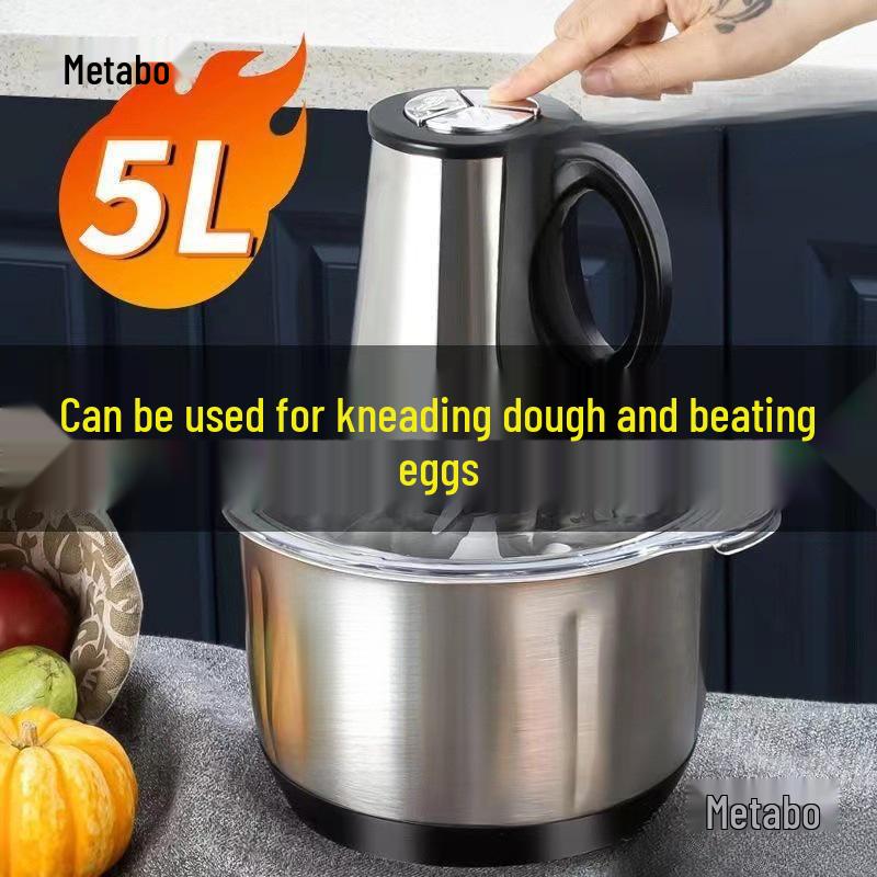 Electric Meat Grinder & Food Processor - Dough Mixer, Blender, Dumpling Filler, Chili Powder Maker