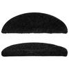 VidaXL Stair Carpet 15 Pieces 56 X 17 X 3 Cm Black Semicircular 133893