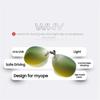 Nicht polarisierte Vintage Clip-on Flip-Up Sonnenbrille Damen Herren Clip Verwendung Tag und Nacht Brille Fahren Angeln Outdoor-Sportarten Sonnenbrille