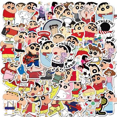 50 multifilmikujulist vahašokolaadi Shin-chan veekindlat kleebistust sülearvutitele, kohvritele või kitarridele
