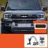 For BYD Leopard 5 Denza B5 2025 2026 Car Front Grille Small Yellow Lights Center Mesh LED Daytime Running Lights Accessories