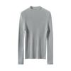 Women's Slim Fit Pure Wool Knit Pullover - Soft, Skin-Friendly, Long Sleeve Base Layer for Autumn/Winter