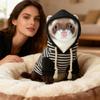 Ferret Hoodie Warm Soft Hamster Outfits With Harness Small Animal Ferret Sweater For Bunny Squirrels Chinchilla Chihuahua Pet
