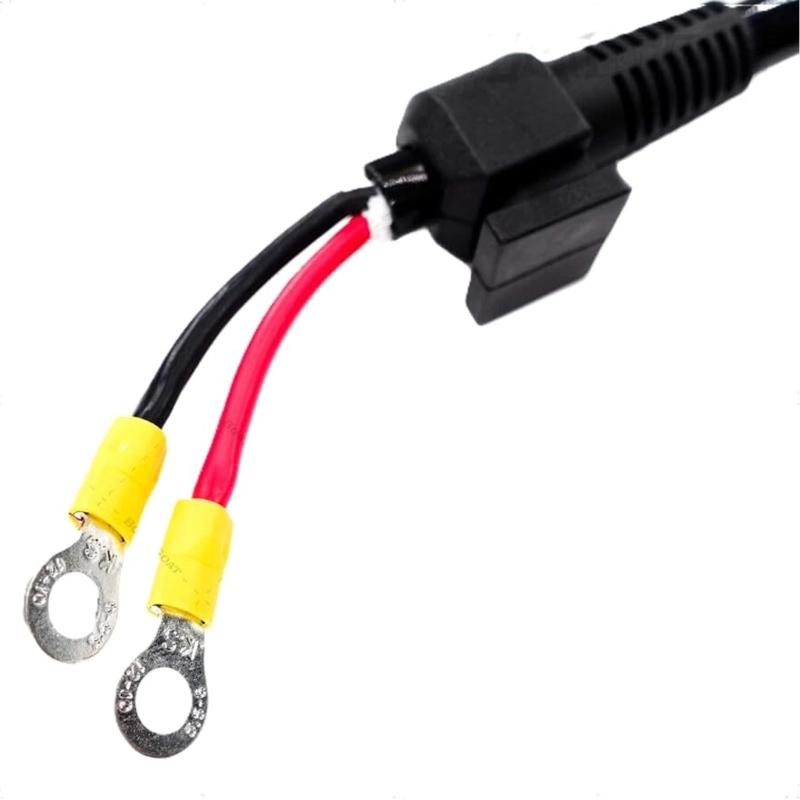 Coiled Trolling Motor Power Cable for Motorguide Xi5 Trolling Motor 72 inch Shaft, Replacement Lead 8M0135682 with Terminal End Layout and Service Use