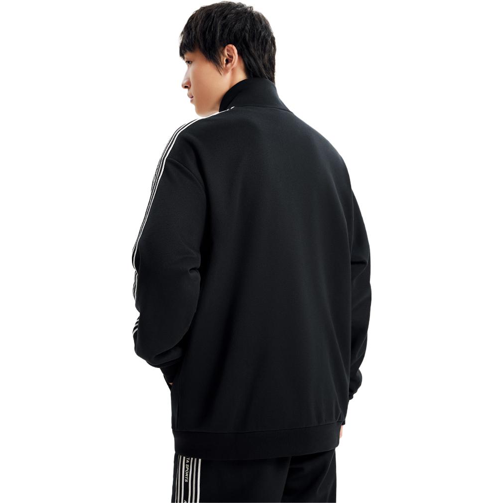 Anta Gestrickte Sport Stehkragen Freizeitjacke Unisex Jacke Basic-Schwarz 972348709-3