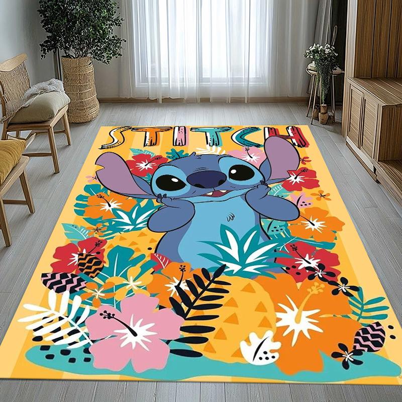 Tappeto da Salotto Antiscivolo con Disegno di Mostro Kawaii a Punti S, Morbido Tappeto per Camera da Letto, Stanza dei Giochi dei Bambini, Divano, Zerbino Decorativo per la Casa, Regalo