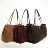 Matte Leather Large-capacity Commuting Shoulder Bag Real Cowhide Retro Light Luxury Tote Premium