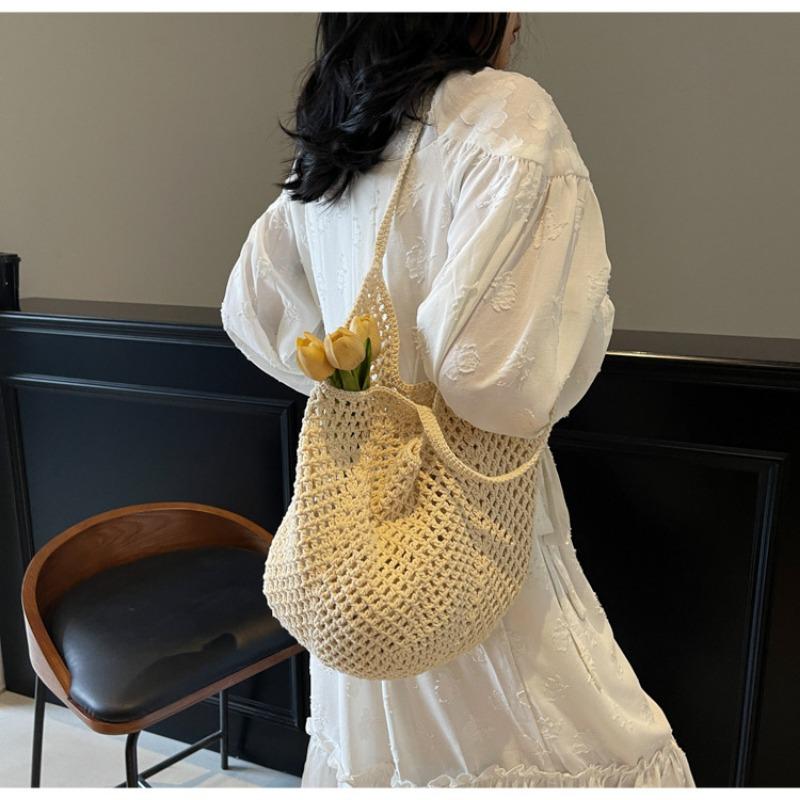 Hot-selling women's bags, shoulder bags, straw woven bags, woven bags, large-capacity women's armpit bags, shoulder tote bags.