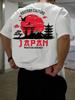 Japan Fuji Mountain Mens Tshirt Graphic Casual Cotton Short Sleeve Tops Summer Streetwear