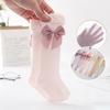 Baby Girls Summer Thin Mesh High Tube Socks Bow Anti-Mosquito Over Knee Stocking