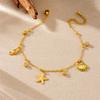 Ocean Starfish Scallop Seahorse Pendant Chain Diamond Inlay Anklet Foot Jewelry for Women