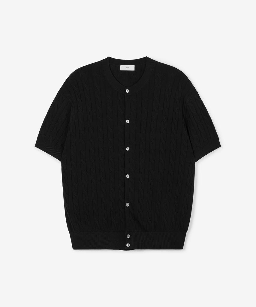 Tngt W Cable Knit Cardigan (Black) Tnsw6E208Bk