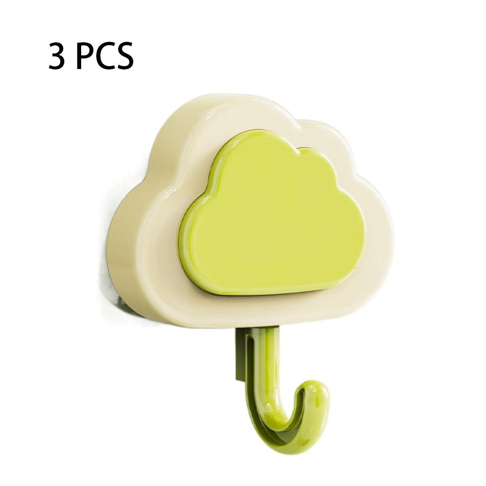 3 Pcs Home Decoration Cute Wall Hook Self Adhesive Key Holder Clothes Towel Hanger  Bathroom