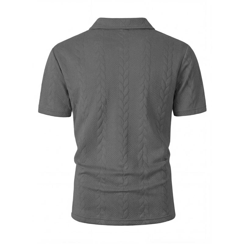 Men's Polo Shirt New Summer Short Sleeve Casual Solid Color Turn-down Collar Tee Loose Fit Tops