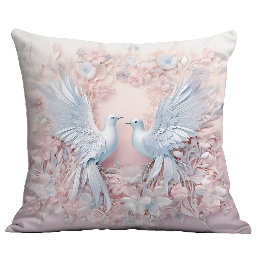 New Retro Imitation Three-dimensional Flower and Bird Pillowcase Home Living Room Sofa Cushion Pillowcase Decoration