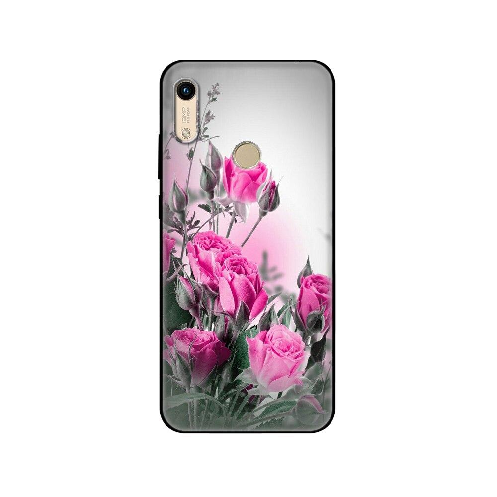 Für Honor 8A Hülle Für huawei Honor 8A prime Hülle Silikon TPU Rückseite Handyhülle schwarze TPU Hüllepink Anime Weltraum Auto