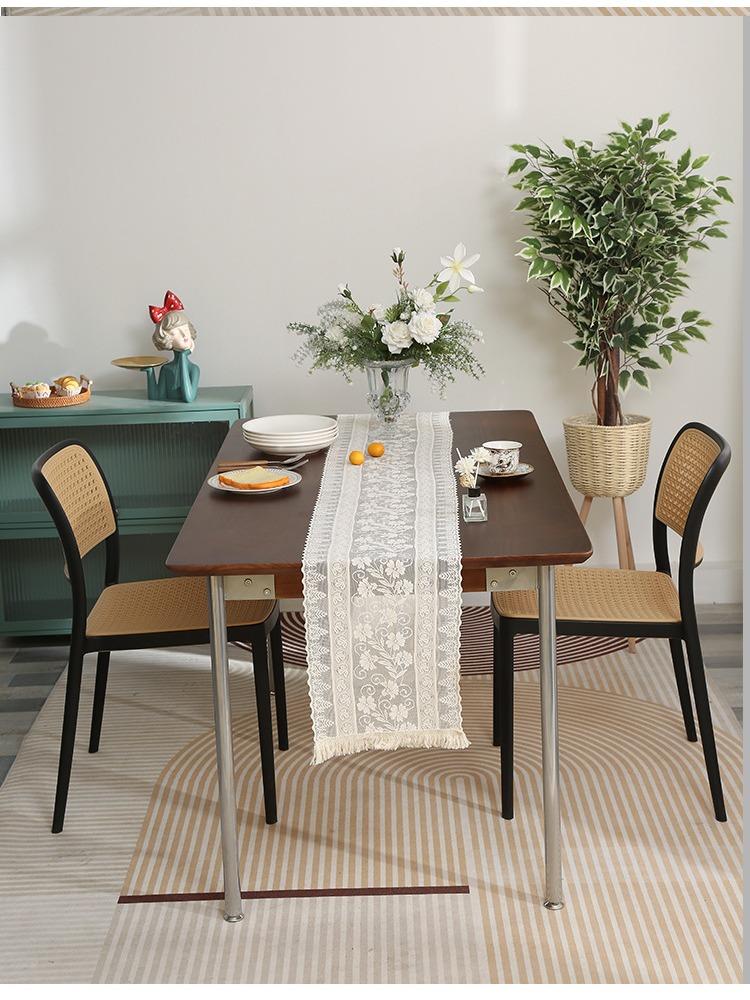 Retro Lace Hollow Tassel Knitted American TV Cabinet Coffee Table Dining Table Cross-border Cover Modern Simple Table Flag