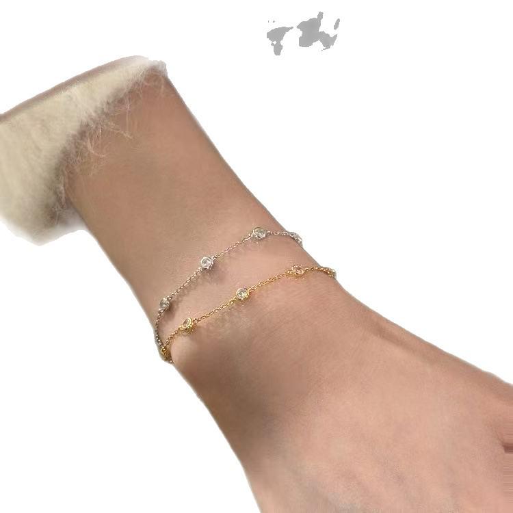 Korean Style Luxurious Zircon Diamond Bracelet for Women - Elegant, Versatile, and Exquisite Design