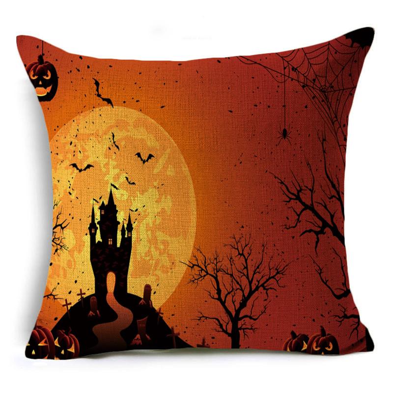 Halloween Theme Moon Night Series Pillowcase Dark Wind Sofa Cushion Cover Holiday Gift 40*40cm/45*45cm/50*50cm