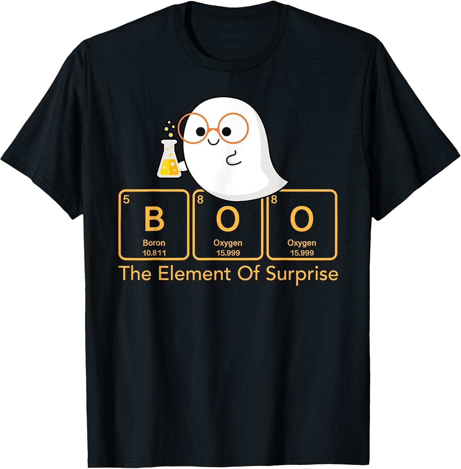 NEW LIMITED! Chemistry Boo The Element Of Surprise Cute Tee - MADE IN USA S