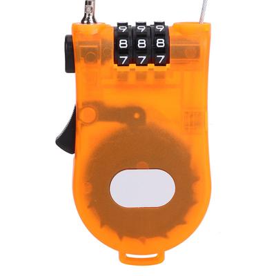 Mini Drawstring Password Anti Theft Lock Waterproof Retractable Motorcycle Helmet Lock for Cabinets
