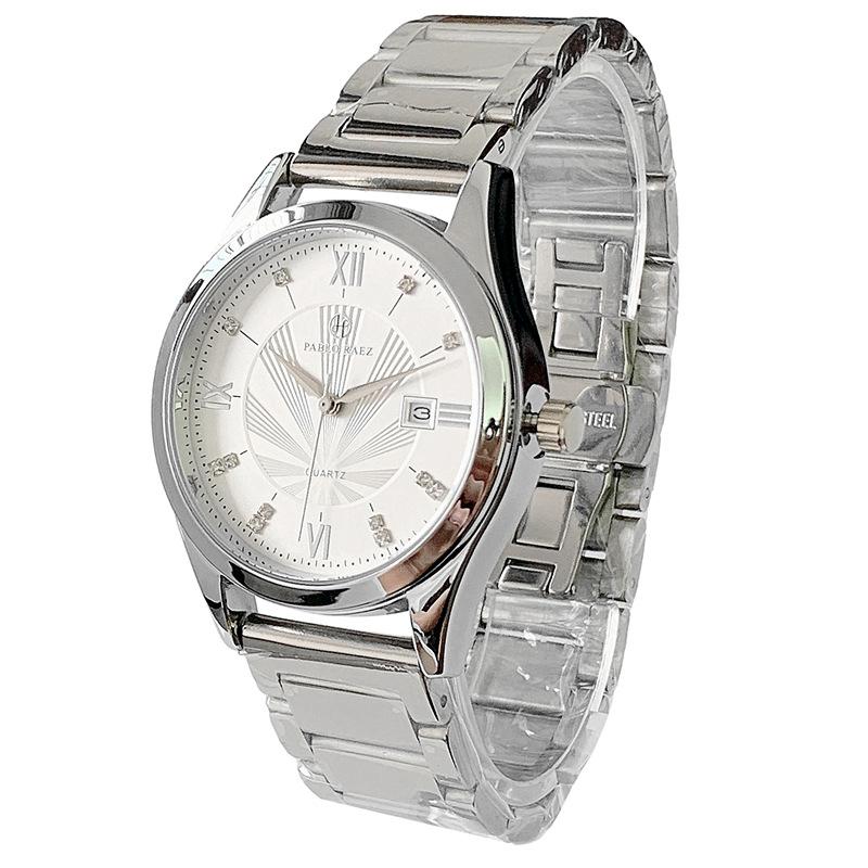 TOP Brand Men's Watch Business Calendar High quality Stainless Steel Watch Student Fashion Quartz Clock Watches Has Box