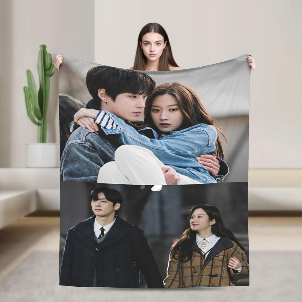 True Beauty Series Hwang in Youp Cha EunWoo Blankets Fleece  Super Soft Throw Blankets for Bedroom Sofa Bed Rug