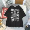 T Shirt Skull Print Gothic Streetwear Summer Loose Men Women T-shirt Punk Dark Grunge Top Harajuku Y2k Clothing