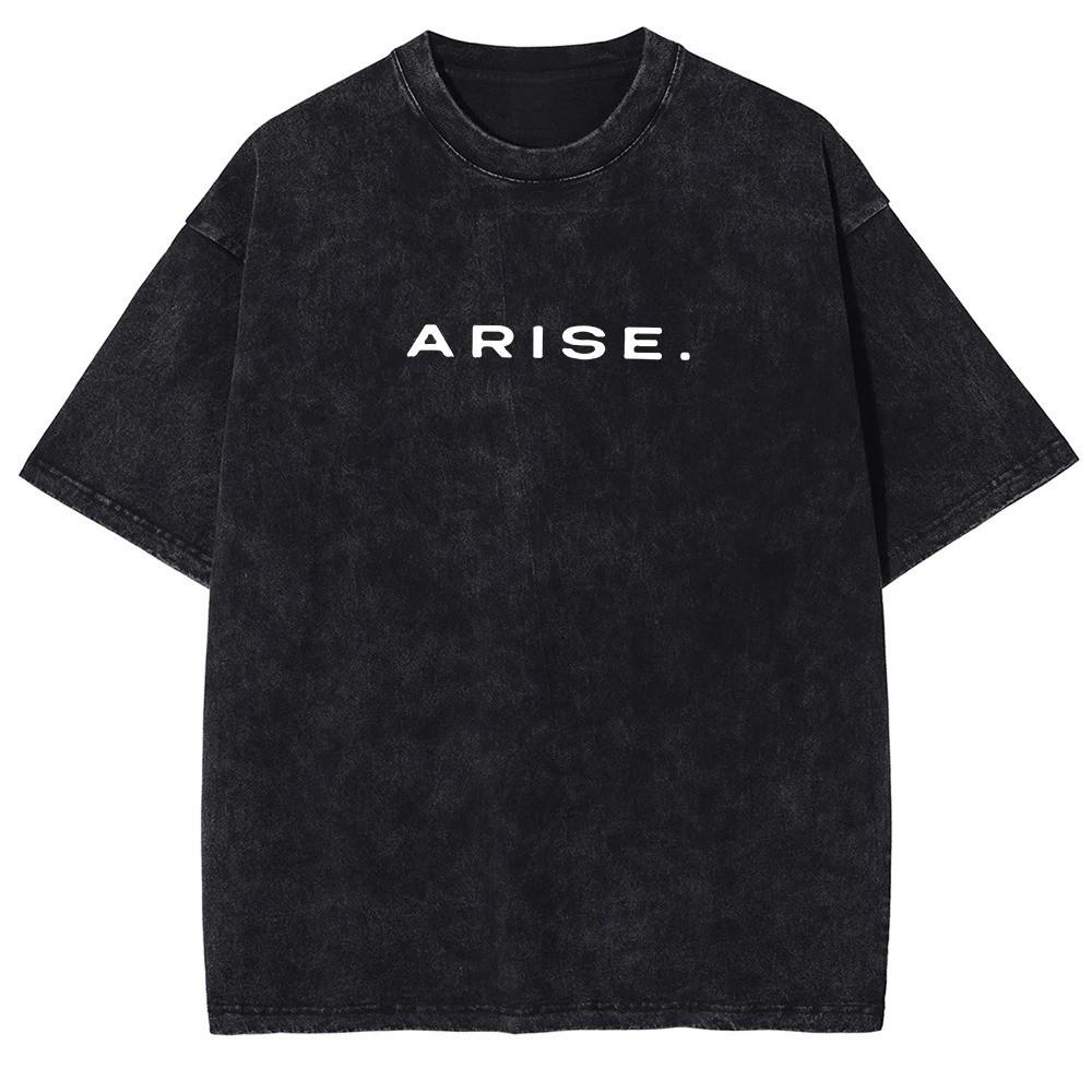 Solo Leveling ARISE T Shirt Manga Graphic Vintage Washed Oversized Tee Men Women