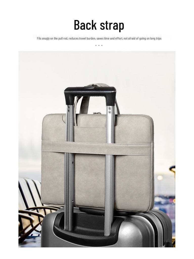 Damen Handtasche aus verschleißfestem PU-Leder: Tablet- & Laptop-Hülle, Leichte Umhängetasche