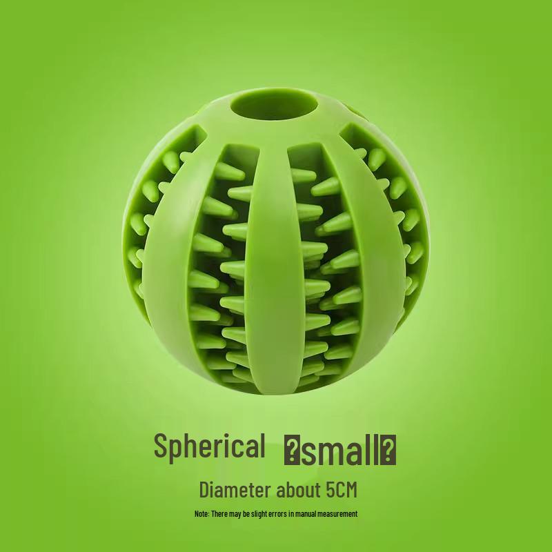 Langeweile-Abbau Gummi Hundespielzeug - Bissfest, Zahnreinigungs-Molarkugel für kleine bis große Welpen mit Ton